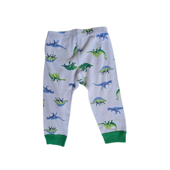 Hanna Andersson Moon and Back Green Dinosaur Long John Pajama's 18-24 Months - Picture 4 of 7